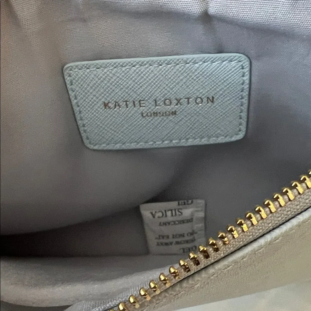 Katie Loxton Perfect Pouch - Beautiful Dreamer - NEW - Pale Gray / Light Blue